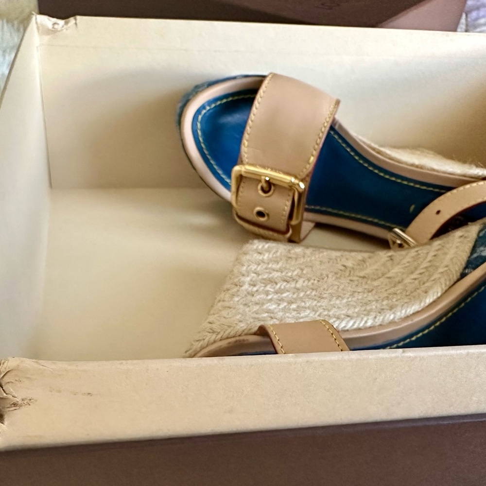 Authentic Louis Vuitton Wedge Sandals - Picture 8 of 12